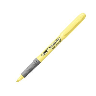 0070330351325-BIC Marking Highlighter Grip - Surligneur - jaune pastel--0