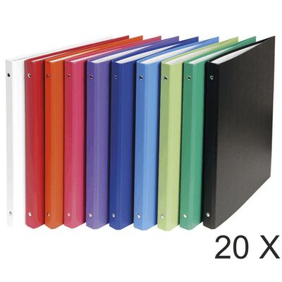 3130631511501-Exacompta - 20 Classeurs à anneaux - Dos 20 mm - A4 - disponible dans différentes couleurs (carton re--0