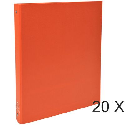 3130638513744-Exacompta - 20 Classeurs à anneaux - Dos 40 mm - A4 - orange (carton recouvert PP)--0