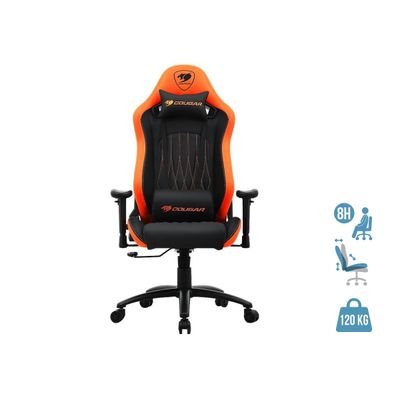 4710483771064-Fauteuil gamer EXPLORE - accoudoirs réglables - appuie-tête intégré - noir/orange--0