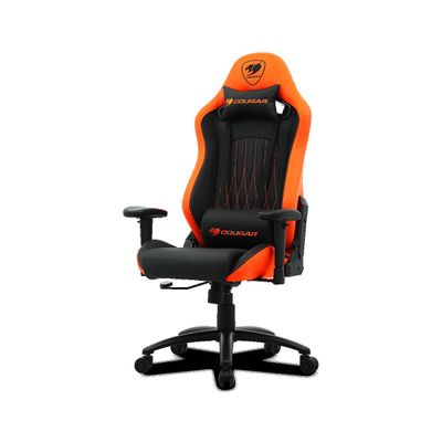 4710483771064-Fauteuil gamer EXPLORE - accoudoirs réglables - appuie-tête intégré - noir/orange--1