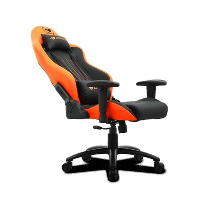 4710483771064-Fauteuil gamer EXPLORE - accoudoirs réglables - appuie-tête intégré - noir/orange--2