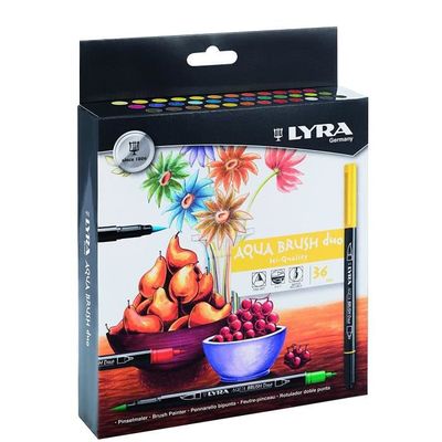 4084900601242-Lyra Aqua Brush Duo - 36 Feutres pinceaux double pointe - couleurs assorties--0