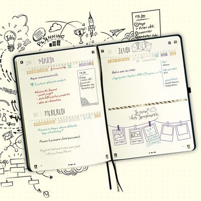 3147280107788-Agenda Oxford My Journal perpétuel - 2 jours par page - 15 x 21 cm - violet - Hamelin--10