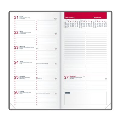 3147280219337-Agenda de poche Oxford Senso - 1 semaine sur 2 pages - 9 x 17 cm - rose - Hamelin--1