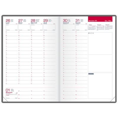 3147280219696-Agenda Oxford Senso - 1 semaine sur 2 pages - 16 x 24 cm - rose - Hamelin--1