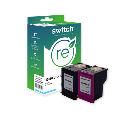 3700654244979-Cartouche compatible HP 305X - Pack de 2 - noir, cyan, magenta, jaune - Switch --0