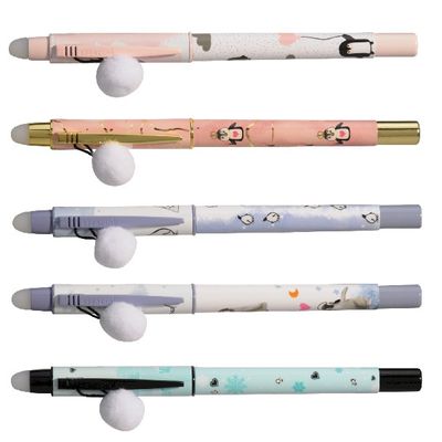 3173740245899-Ink Metal Just Chill Pinguin - Roller bleu - corps plastique - différents modèles disponibles--0