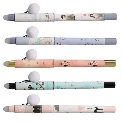 3173740245899-Ink Metal Just Chill Pinguin - Roller bleu - corps plastique - différents modèles disponibles--1
