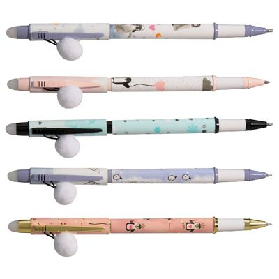 3173740245899-Ink Metal Just Chill Pinguin - Roller bleu - corps plastique - différents modèles disponibles--2