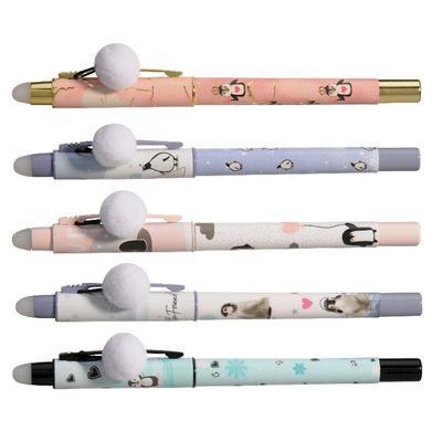 3173740245899-Ink Metal Just Chill Pinguin - Roller bleu - corps plastique - différents modèles disponibles--3