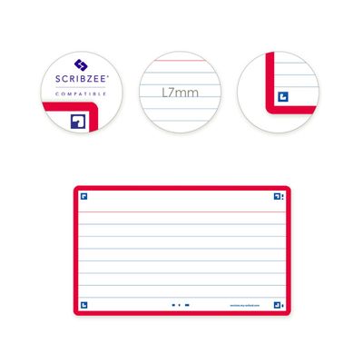 3020120170183-Oxford FLASH 2.0 - Pack de 32 cartes - A7 - ligné - rouge--2