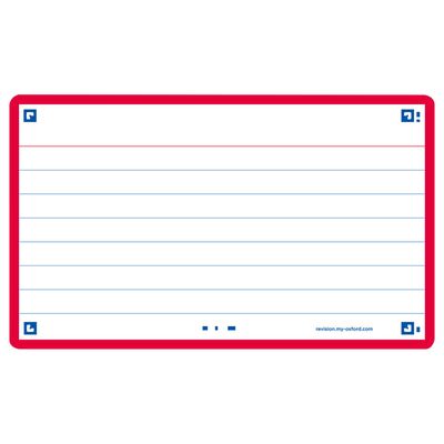 3020120170183-Oxford FLASH 2.0 - Pack de 32 cartes - A7 - ligné - rouge--3