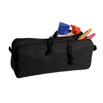 3173748244474-Trousse rectangulaire School 2 compartiments - noir - Carpentras--2