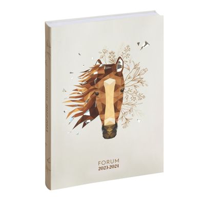 3660942075763-Agenda Safari - 1 jour par page - 12,5 x 17,5 cm - cheval - Exacompta--0