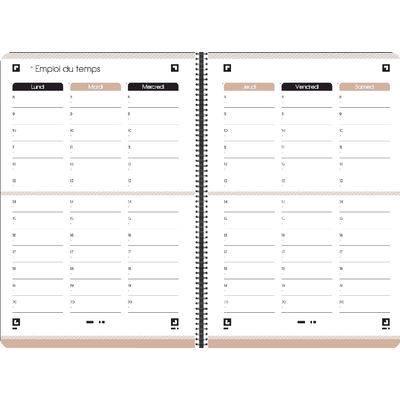 3147280232312-Agenda à spirale Oxford Poetic - 1 jour par page - 12 x 18 cm - différents modèles disponibles - Ham--8