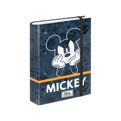 8445118023657-Mickey Mouse - Classeur à anneaux avec 50 feuilles et 6 intercalaires - A4 - bleu foncé--0
