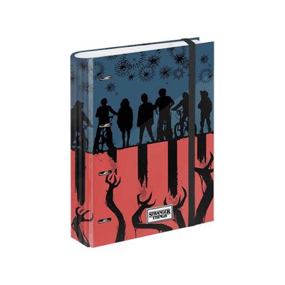8445118024579-Stranger things - Classeur à anneaux - A4 - drapeau multicolore - Karactermania--0