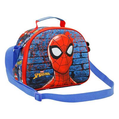 8445118021196-Spiderman - Sac à goûter 3D - rouge - Karactermania--0