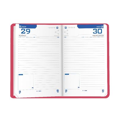 3147280094057-Agenda Oxford Touch - 1 jour par page - 12 x 18 cm - rose - Hamelin--2