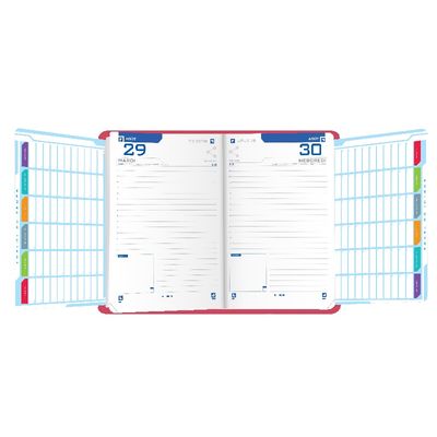 3147280094057-Agenda Oxford Touch - 1 jour par page - 12 x 18 cm - rose - Hamelin--3