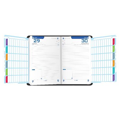3147280094095-Agenda Oxford Touch - 1 jour par page - 12 x 18 cm - noir - Hamelin--3