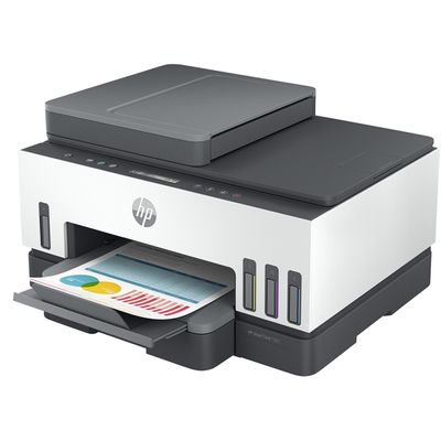 195908302506-HP Smart Tank 7305 All-in-One - imprimante multifonction jet d'encre couleur A4 - Wifi, Bluetooth, USB--1