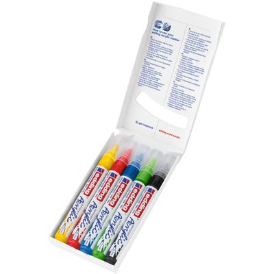 4057305030931-Edding 5100 - Pack de 5 marqueurs acryliques - jaune pastel, vert pastel, bleu pastel, anthracite, mauv--3