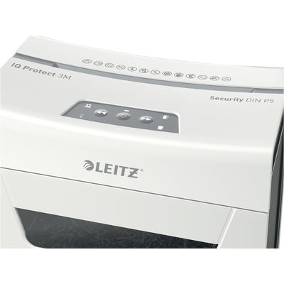 4002432127184-Leitz IQ Protect 3M - destructeur de documents coupe croisée - 3 feuilles - Corbeille 10 litres--5