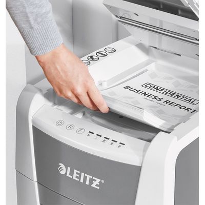 4002432124107-Leitz IQ AutoFeed Office 150 P4 - destructeur de documents coupe croisée - 150 feuilles - Corbeille 44--8