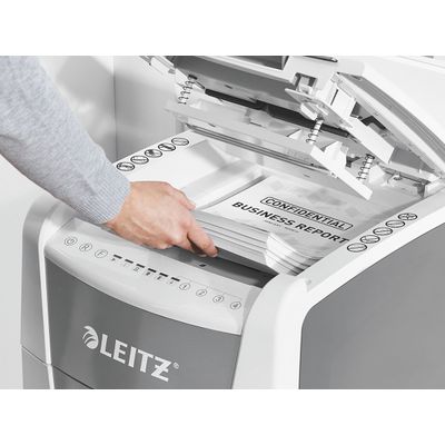 4002432124121-Leitz IQ AutoFeed Office 300 P4 - destructeur de documents coupe croisée - 300 feuilles - Corbeille 60--9