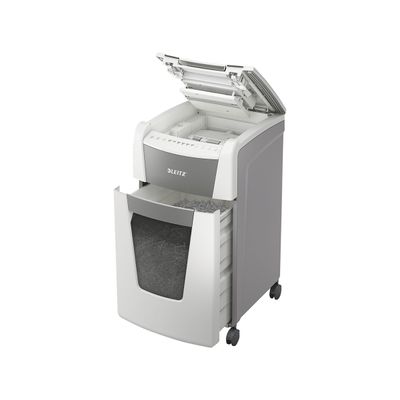 4002432124121-Leitz IQ AutoFeed Office 300 P4 - destructeur de documents coupe croisée - 300 feuilles - Corbeille 60--4