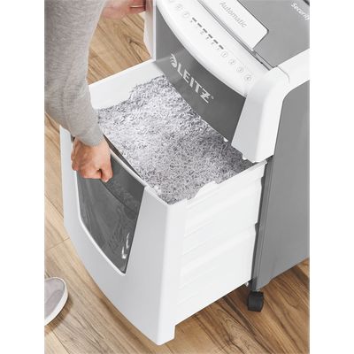 4002432124121-Leitz IQ AutoFeed Office 300 P4 - destructeur de documents coupe croisée - 300 feuilles - Corbeille 60--6