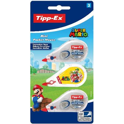 3086123702851-Tipp Ex - Pack de 3 correcteurs Mini Pocket Mouse dont 1 Super Mario - 5mm x 6 m--0