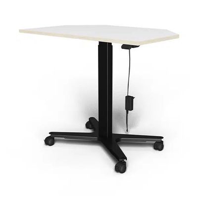 3760350282194-Bureau ELLIOT d'angle L100 - pieds noir - plateau Blanc laqué--0
