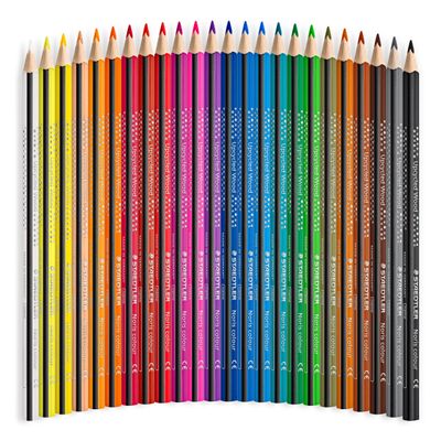 4007817037225-STAEDTLER Noris Design Journey - 24 Crayons de couleur - couleurs brillantes assorties--2