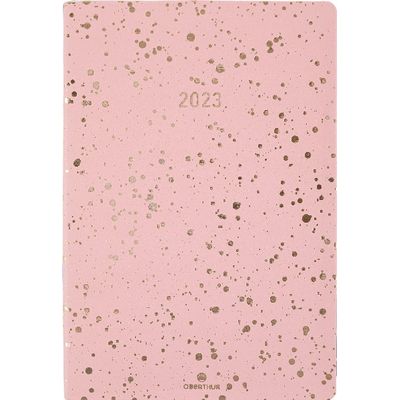 3664447126777-Agenda Céleste - 1 semaine sur 2 pages - 10 x 15 cm - rose - Oberthur--0