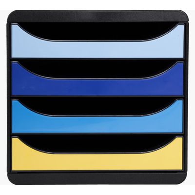 9002490310424-Exacompta BigBox - Module de classement 4 tiroirs - BeeBlue--1