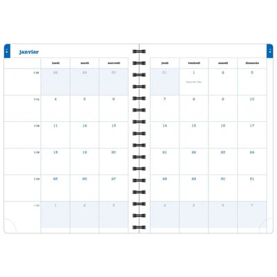 3660942076074-Agenda Lady Kaa - 1 semaine sur 2 pages - 15 x 21 cm - disponible dans différentes couleurs - Exacompt--4