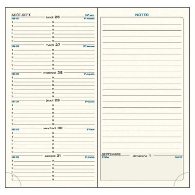 3660942072236-Recharge Agenda Grille SAS 17 - 1 semaine sur 2 pages - 9 x 17,5 cm - Exacompta--0