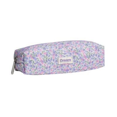 3660942080019-Trousse rectangulaire Dream - 1 compartiment - motif fleurs - Exacompta--0