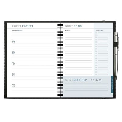 3660942079099-Agenda Carnet de Notes et de Projets Volga Exa-Pbook - 15 x 21 cm - marron - Exacompta--1
