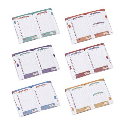3135257463371-Agenda Fleurs Abstraites - 1 jour par page - 12 x 17 cm - rose ou bleu - Viquel--3