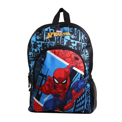3666311013152-Sac à dos maternelle Spiderman - 37 cm - 1 compartiment - bleu - Bagtrotter--0