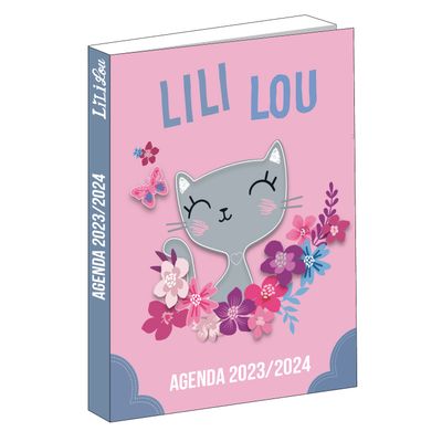 3666311008080-Agenda Lililou - 1 jour par page - 12 x 17 cm - rose - Bagtrotter--0