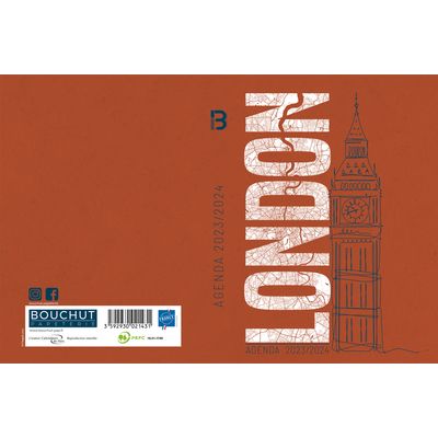 3592930021431-Agenda Villes - 1 jour par page - 12 x 17 cm - Londres - Bouchut--0