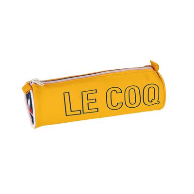 3020120202730-Trousse ronde Le Coq Sportif - 1 compartiment - jaune - exculsivité Bureau-Vallée - Hamelin--0