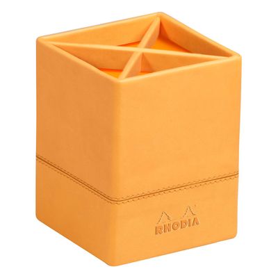 3037921188101-RHODIA Rhodiarama - Pot à crayons - orange - en polyuréthane--0