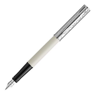 3026981745119-Waterman - Stylo plume Allure Deluxe blanc- pointe fine--0