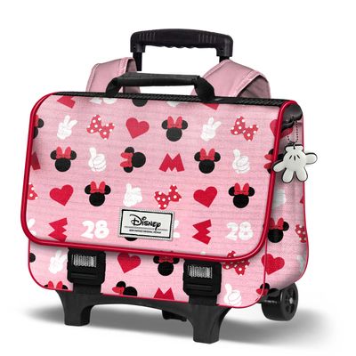 8445118049930-Minnie Mouse Pinky - Cartable avec chariot amovible 38 cm - 1 compartiment - Karactermania--0